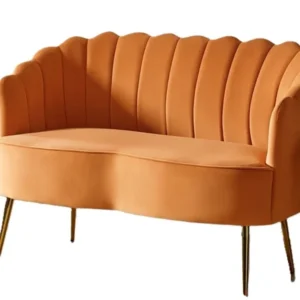 Cognac Laila Velvet Sofa
