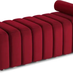 Vallis Red Velvet Bench