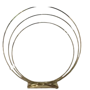 Trio circle back drop Gold