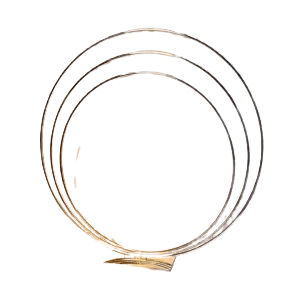 Trio circle back drop Silver